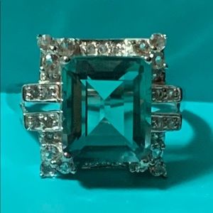 Aquamarine Ring .925